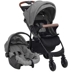Carucior modular 3in1 VidaXL 10377 (Light Grey/Black)