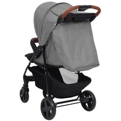Carucior modular 3in1 VidaXL 10377 (Light Grey/Black) Thumb