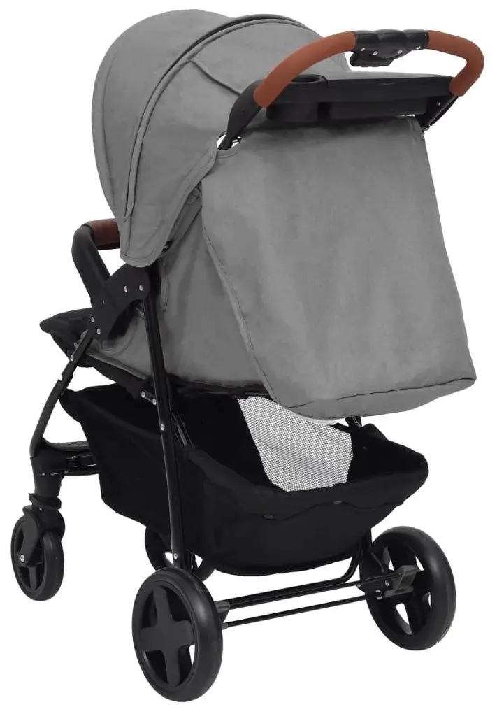Carucior modular 3in1 VidaXL 10377 (Light Grey/Black)