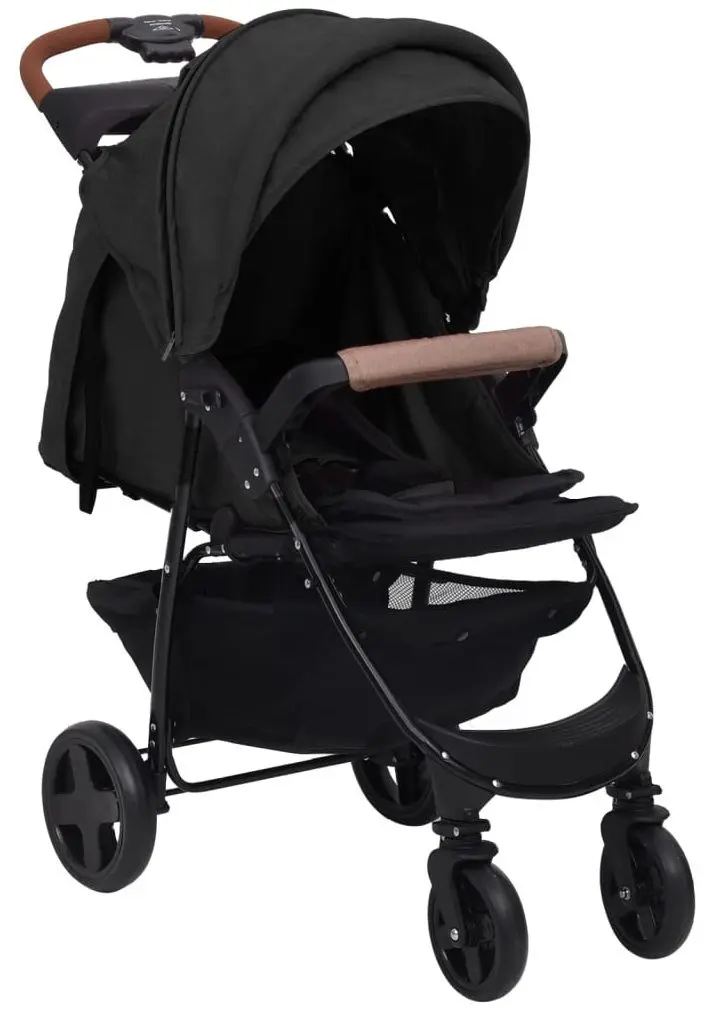 Carucior modular 3in1 VidaXL 10378 (Anthracite/Black)