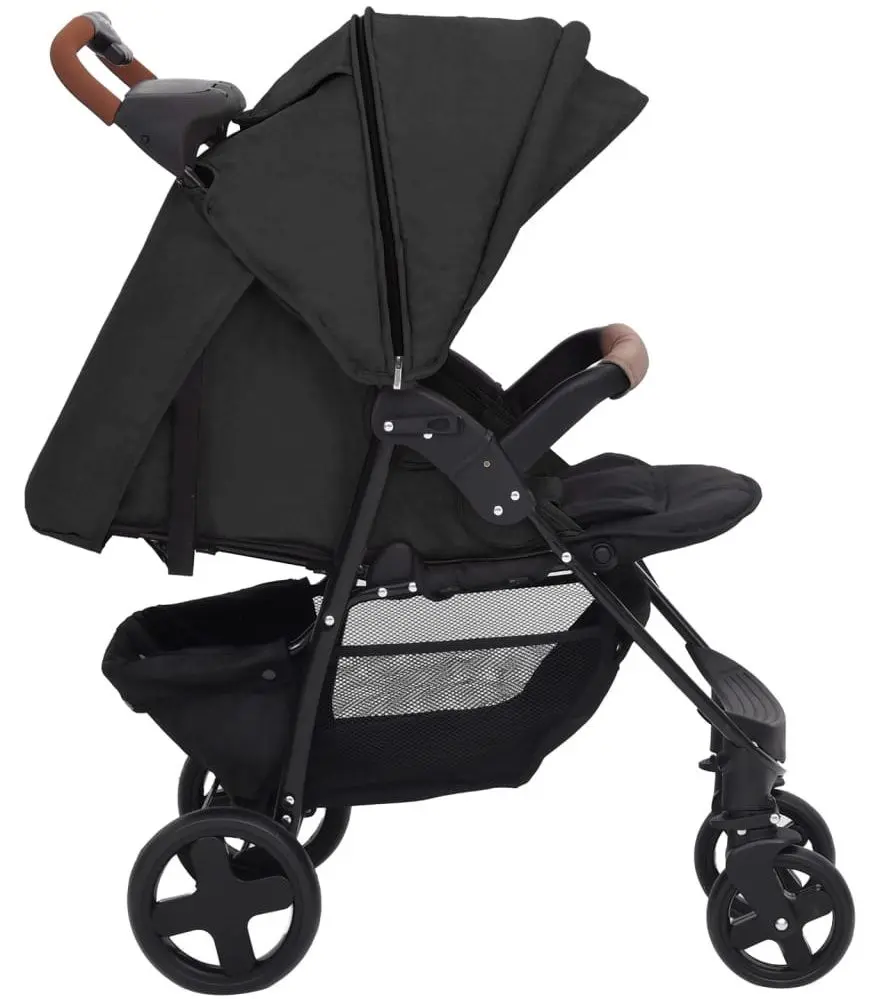 Carucior modular 3in1 VidaXL 10378 (Anthracite/Black)