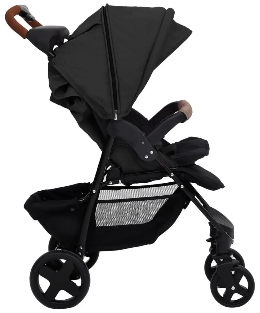 Carucior modular 3in1 VidaXL 10378 (Anthracite/Black)