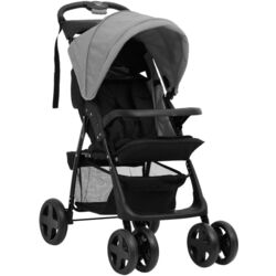 Carucior modular 3in1 VidaXL 10389 (Light Grey/Black) Thumb