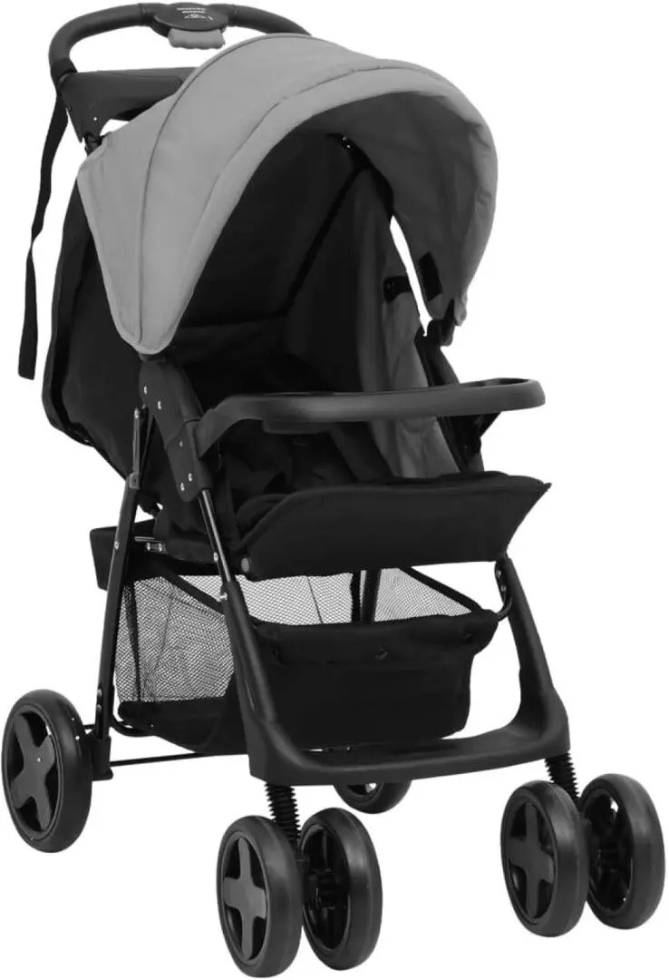 Carucior modular 3in1 VidaXL 10389 (Light Grey/Black)