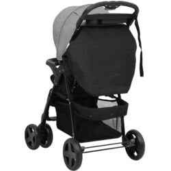 Carucior modular 3in1 VidaXL 10389 (Light Grey/Black) Thumb