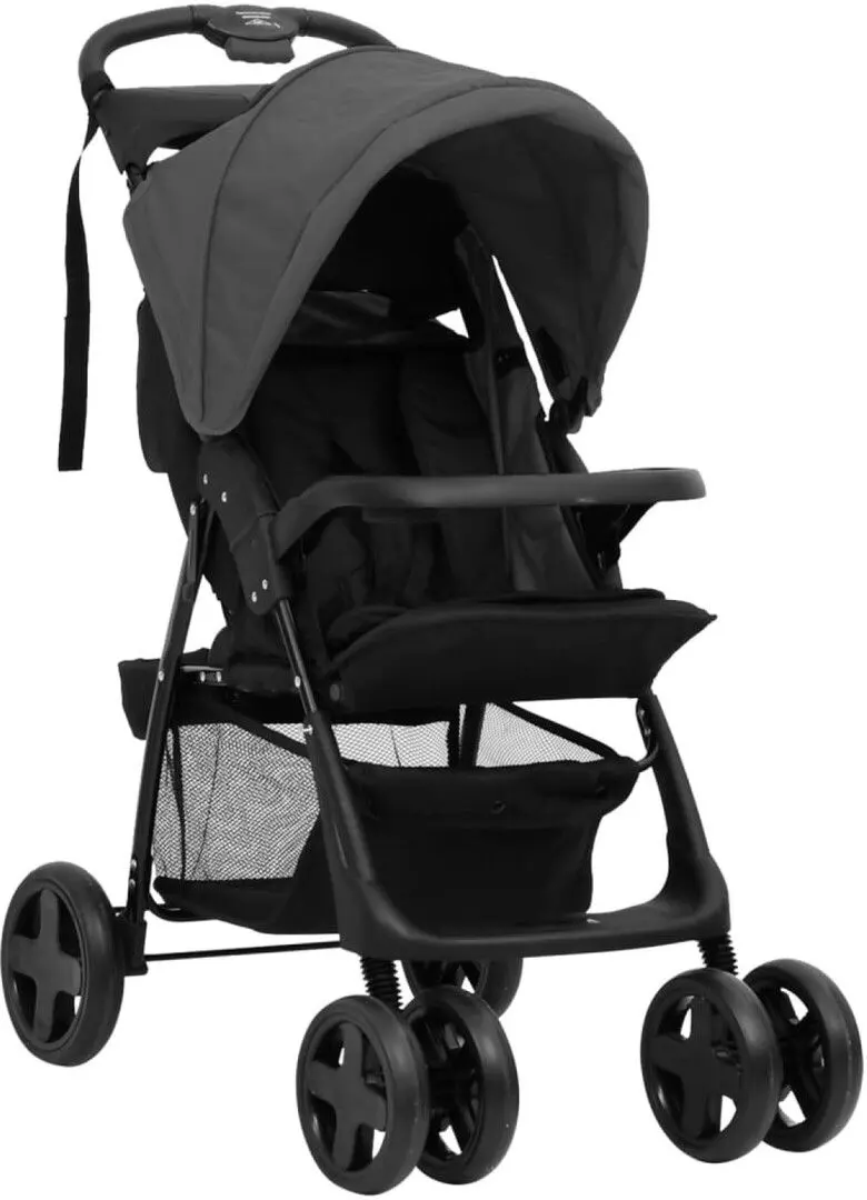 Carucior modular 3in1 VidaXL 10390 (Dark Grey/Black)