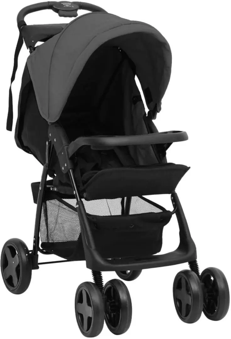 Carucior modular 3in1 VidaXL 10390 (Dark Grey/Black)