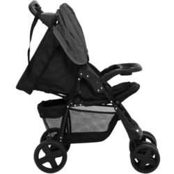 Carucior modular 3in1 VidaXL 10390 (Dark Grey/Black) Thumb