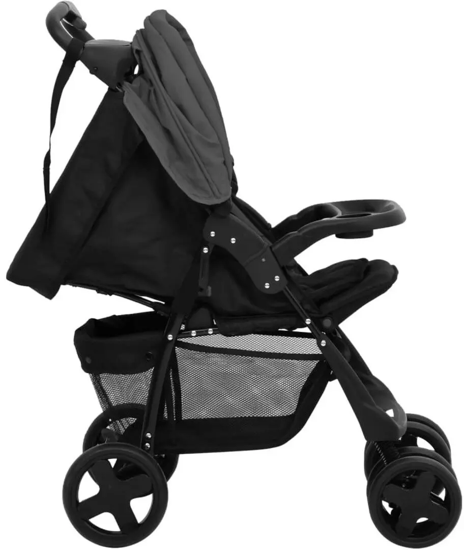 Carucior modular 3in1 VidaXL 10390 (Dark Grey/Black)