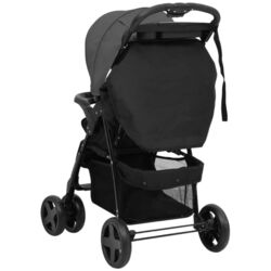 Carucior modular 3in1 VidaXL 10390 (Dark Grey/Black) Thumb