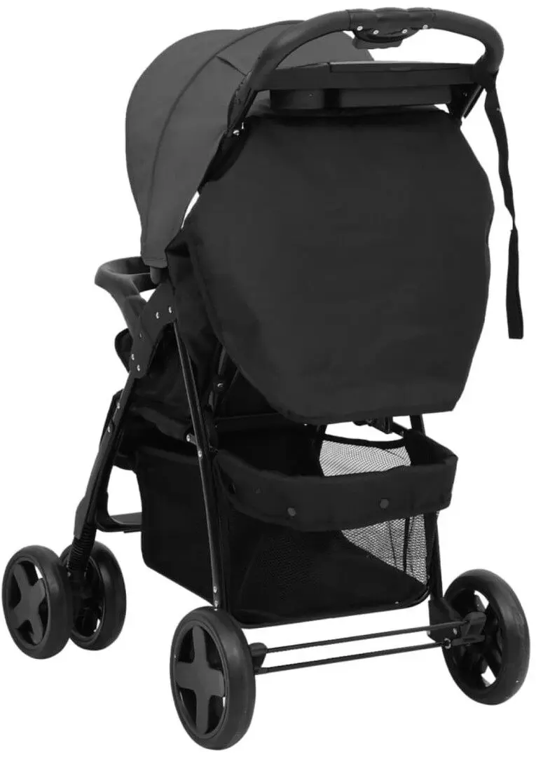 Carucior modular 3in1 VidaXL 10390 (Dark Grey/Black)