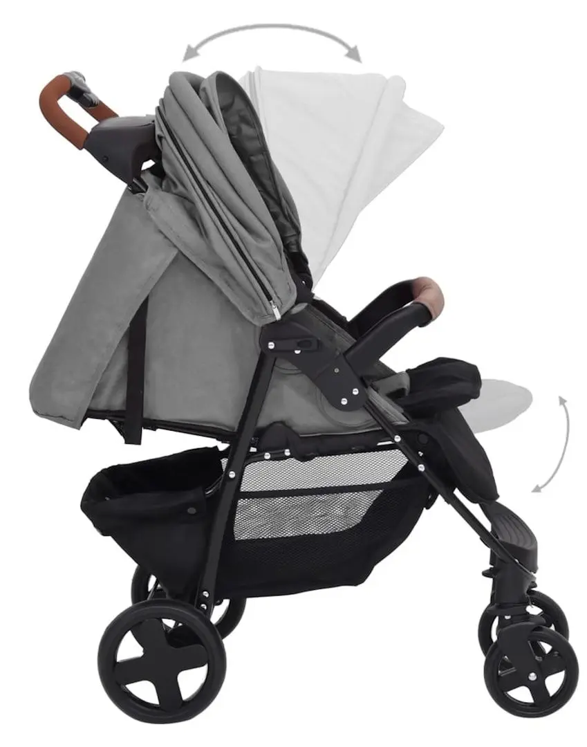 Carucior pentru plimbare VidaXL 10371 (Light Grey)
