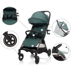 Carucior pentru plimbare Zopa Quiq 2 (Antique Green/Black) Thumb