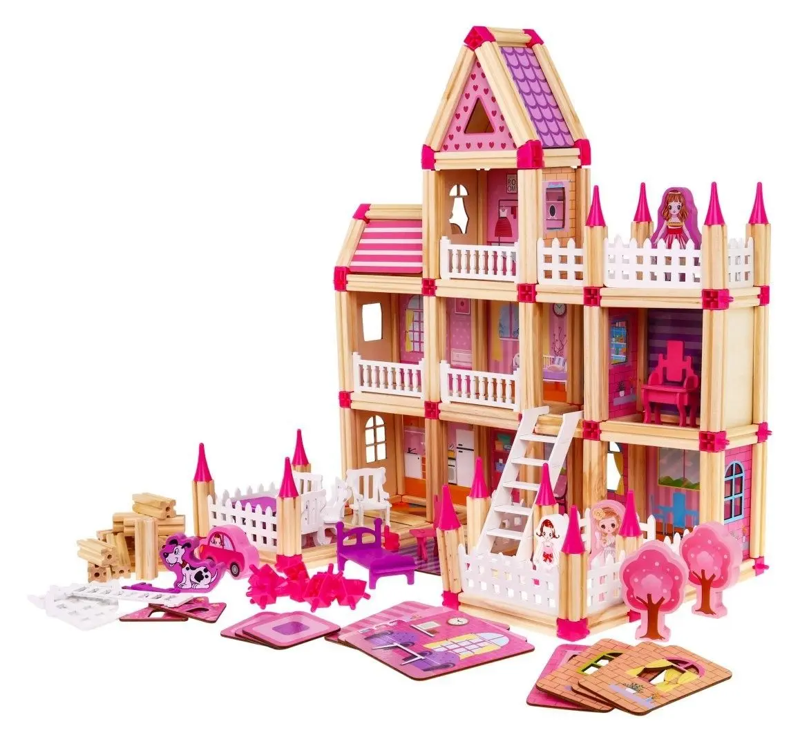 Конструктор Beilaluna Assembling Princess House BLLN-3775 (Natural/Pink) - 2