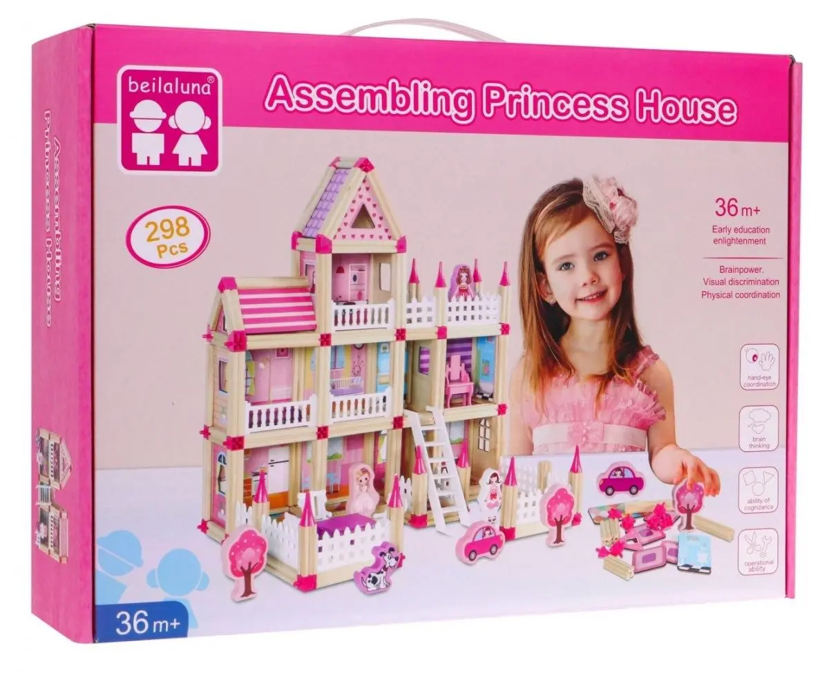 Конструктор Beilaluna Assembling Princess House BLLN-3775 (Natural/Pink) - 3
