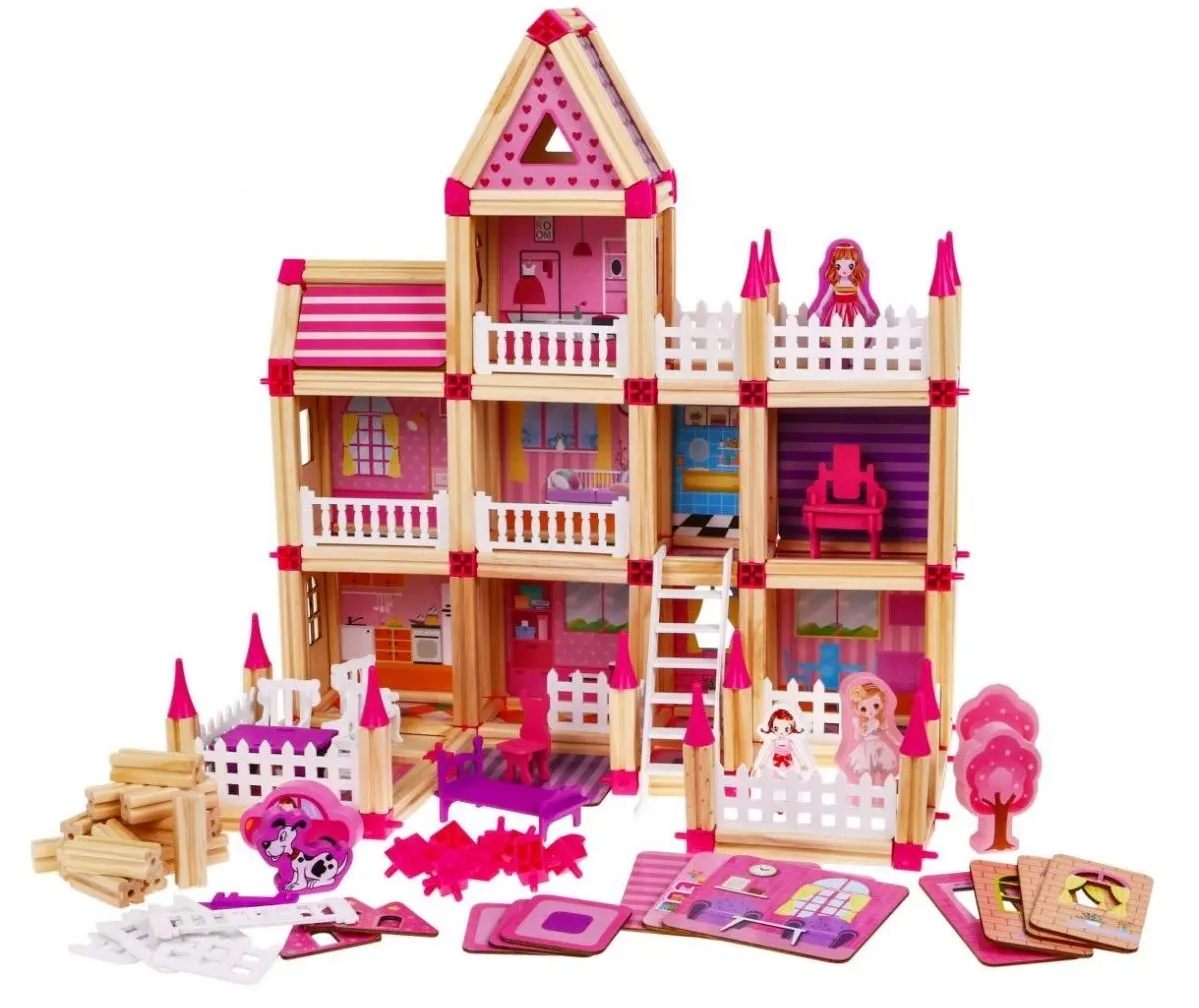 Конструктор Beilaluna Assembling Princess House BLLN-3775 (Natural/Pink)