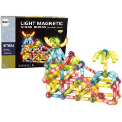 Constructor LeanToys Light Magnetic Sticks Blocks 14658 (Multicolor) Thumb