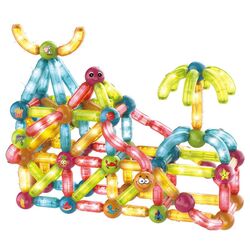 Constructor LeanToys Light Magnetic Sticks Blocks 14658 (Multicolor)