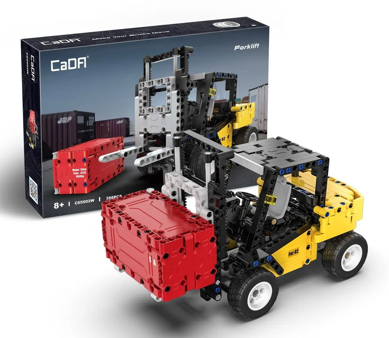 Constructor Cada Forklift Truck 10058 (Red/Black/Yellow) - 2