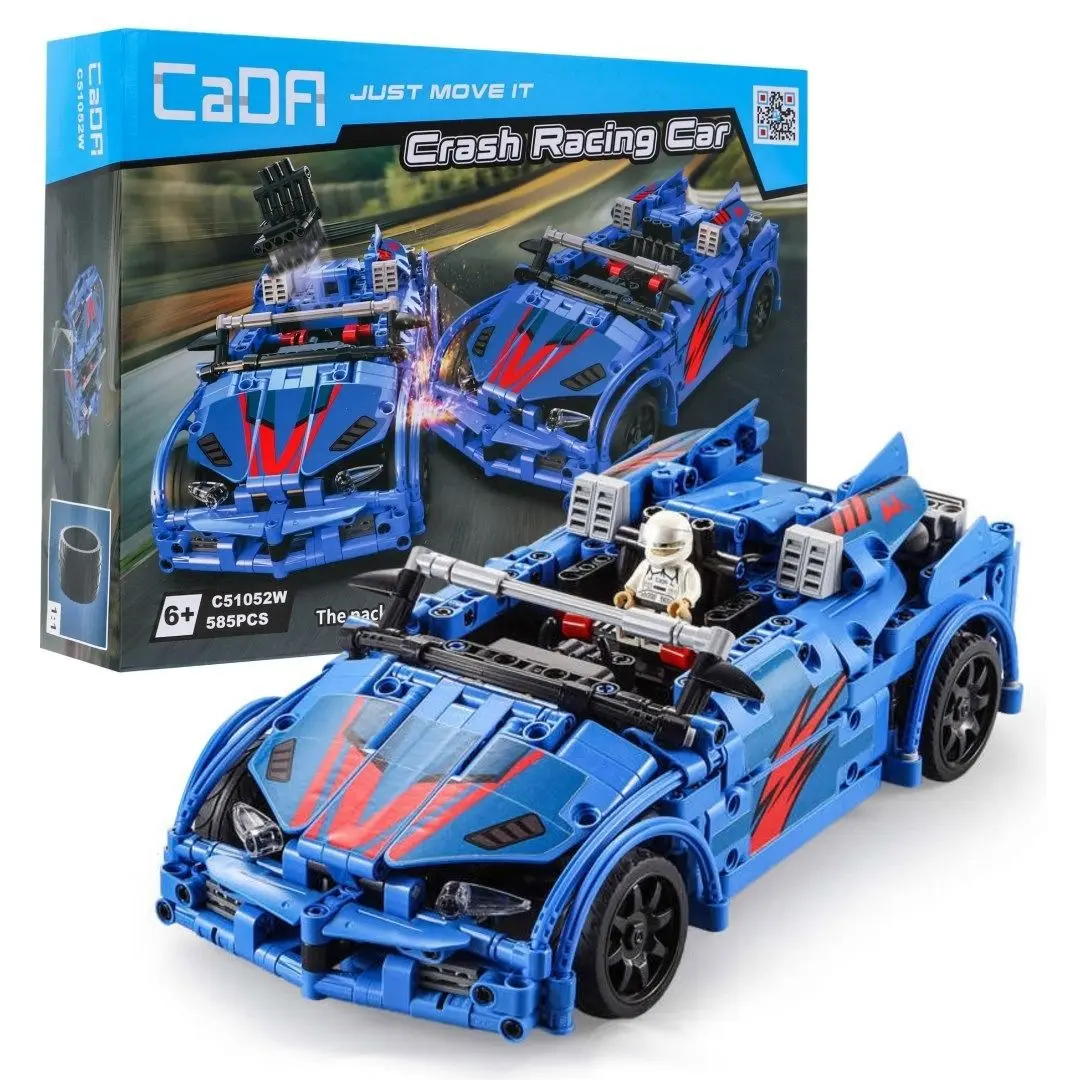 Constructor cu telecomanda CaDA Crash Racing Car C51052W (Blue) - 3