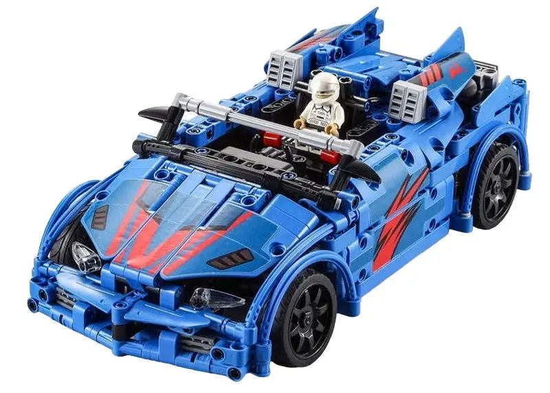 Constructor cu telecomanda CaDA Crash Racing Car C51052W (Blue)