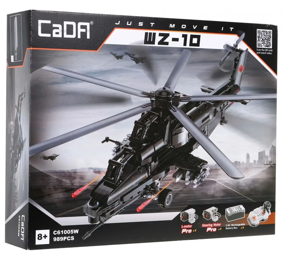 Constructor cu telecomanda CaDA Helicopter WZ-10 C61005W (Black/Gray) - 3
