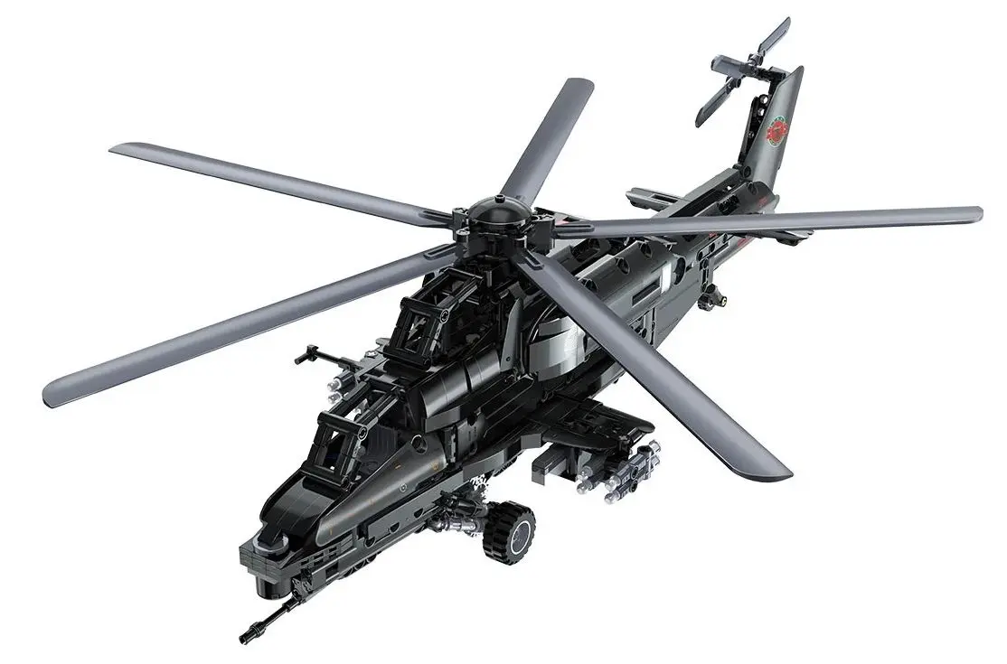 Constructor cu telecomanda CaDA Helicopter WZ-10 C61005W (Black/Gray)