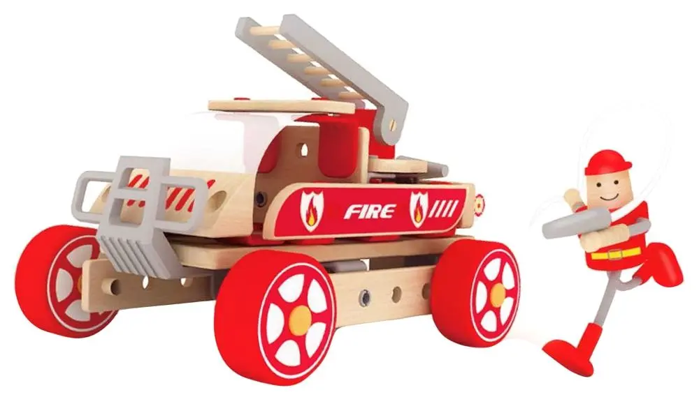 Constructor Classic World Fire Engine 3807 (Wood/Red)