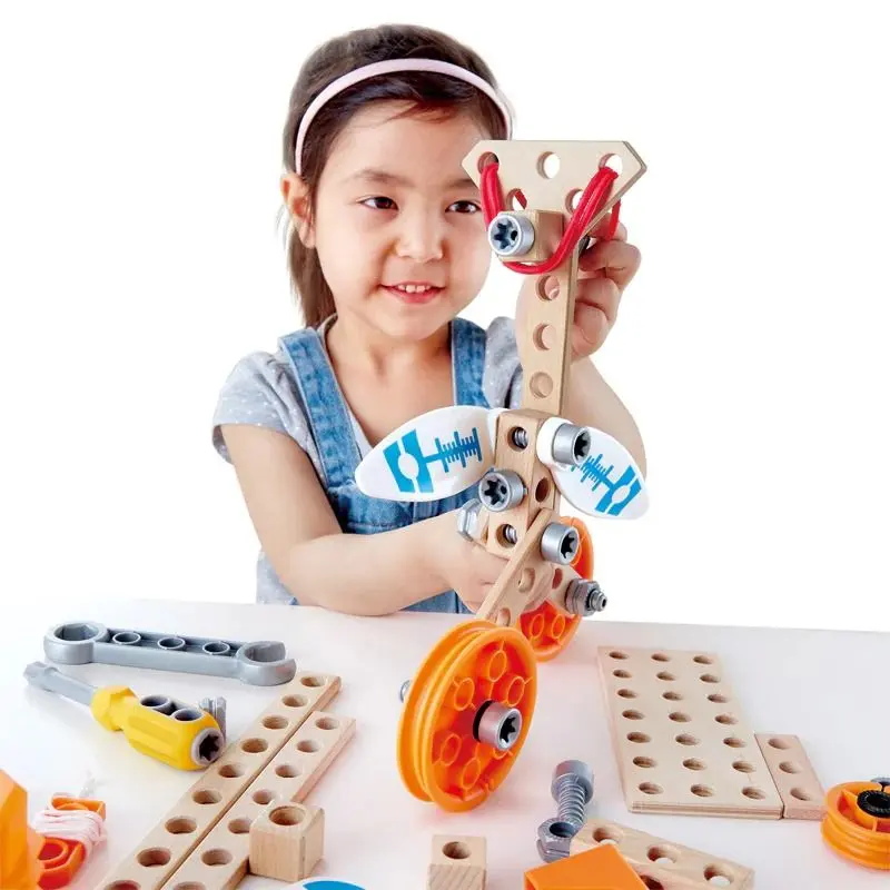 Constructor Hape Deluxe Experiment Kit E3032 (Wood/Orange)