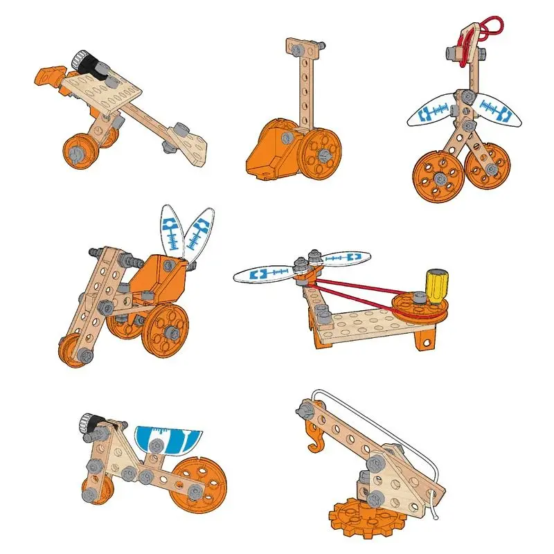 Constructor Hape Deluxe Experiment Kit E3032 (Wood/Orange)