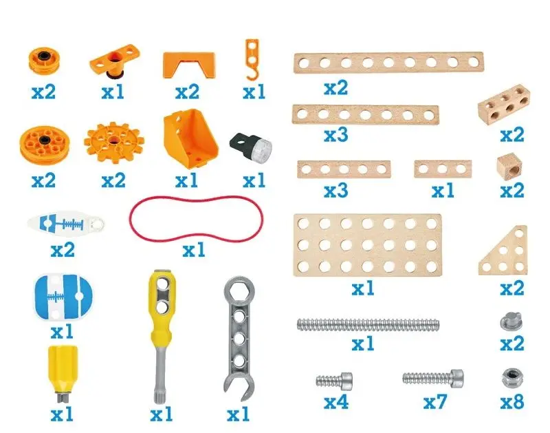 Constructor Hape Deluxe Experiment Kit E3032 (Wood/Orange)
