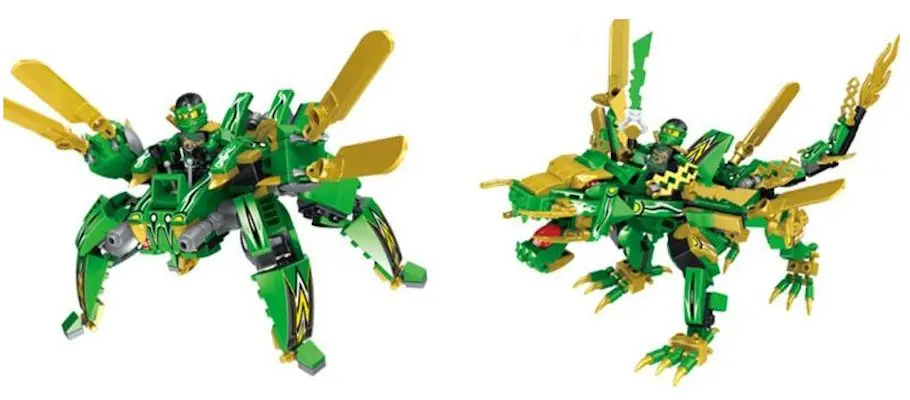 Конструктор Hsanhe Ninjago Dragon Knight 2258 (Green) - 2