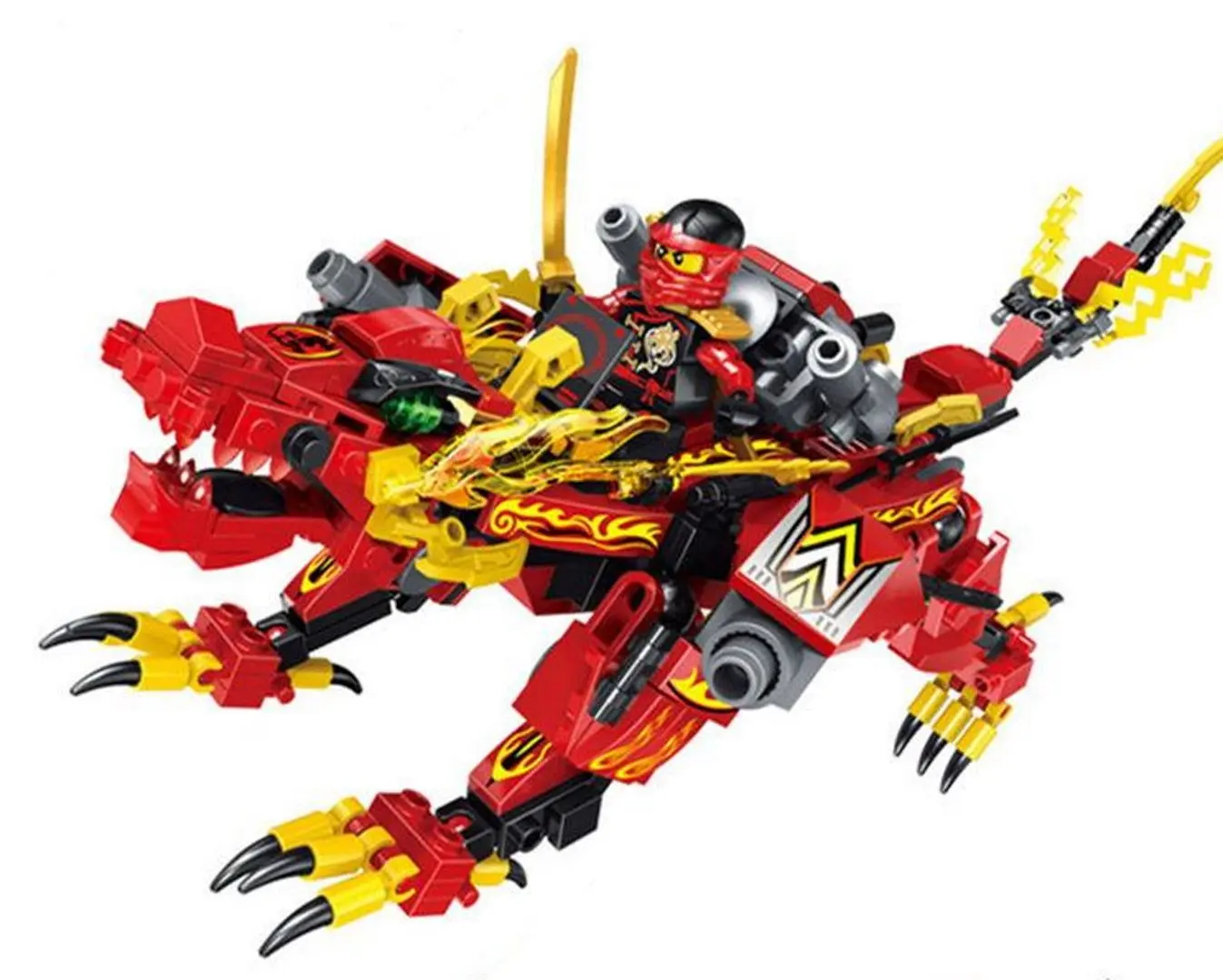 Конструктор Hsanhe Ninjago Dragon Knight 3in1 (Red) - 2