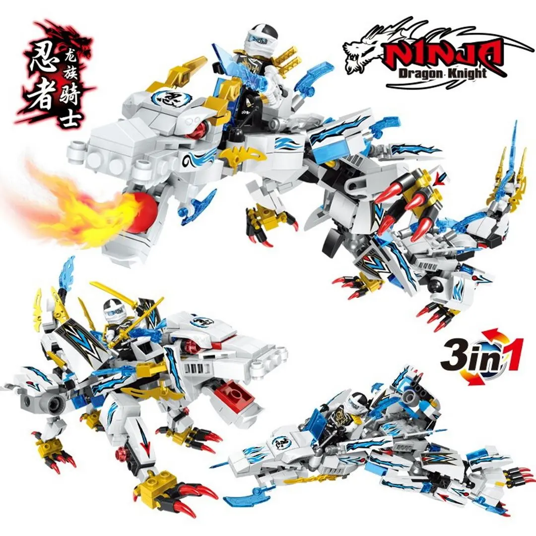 Конструктор Hsanhe Ninjago Dragon Knight 3in1 (White) - 2
