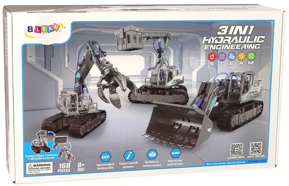 Constructor LeanToys Caterpillar Excavator Hydraulic (Grey) - 4