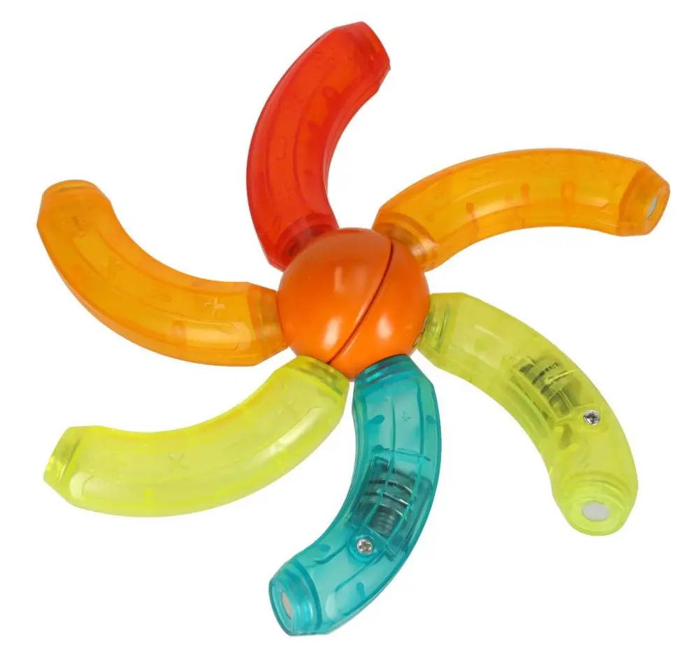 Constructor LeanToys Light Magnetic Sticks Blocks 14655 (Multicolor) - 5