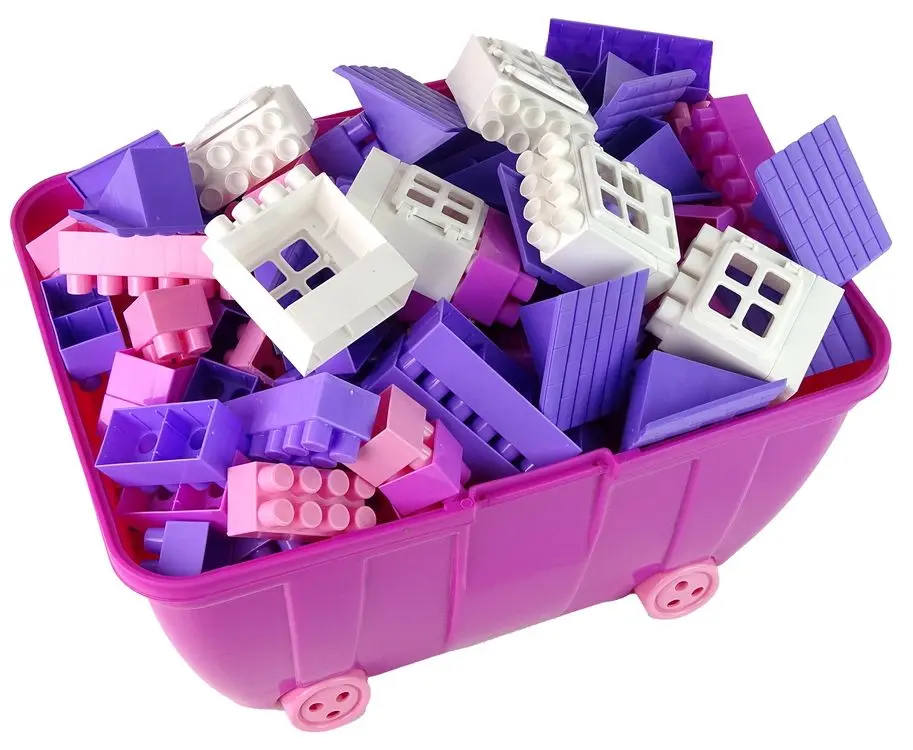 Constructor LeanToys Little Chest of Coloured Blocks K2 16224 (Purple) - 2