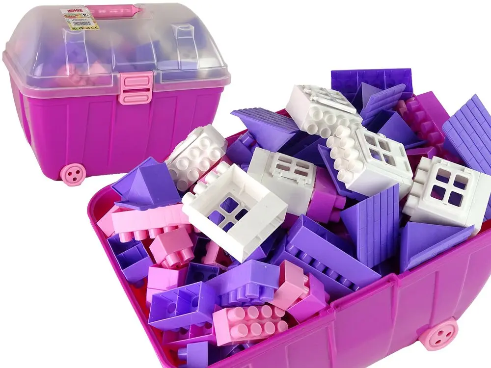Constructor LeanToys Little Chest of Coloured Blocks K2 16224 (Purple) - 3