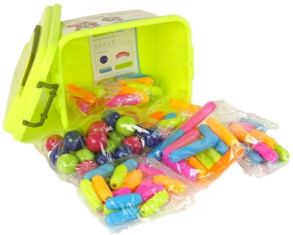 Constructor LeanToys Magnetic Bar Building Blocks 14668 (Green) - 2