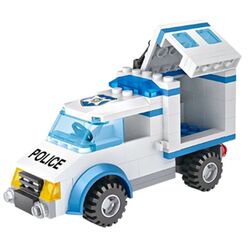Constructor LeanToys Police Car 12206 (White/Blue) Thumb