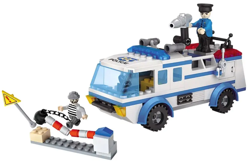 Constructor LeanToys Police Car 12206 (White/Blue) - 3