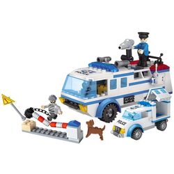 Constructor LeanToys Police Car 12206 (White/Blue)