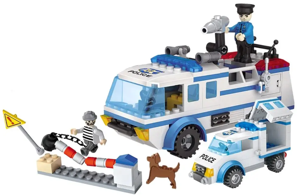 Constructor LeanToys Police Car 12206 (White/Blue)