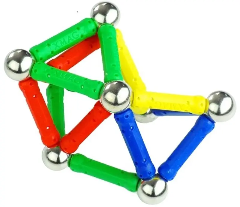 Constructor magnetic 3D LeanToys Magnasticx 560 (Multicolor) - 3