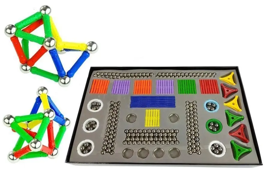 Constructor magnetic 3D LeanToys Magnasticx 560 (Multicolor)