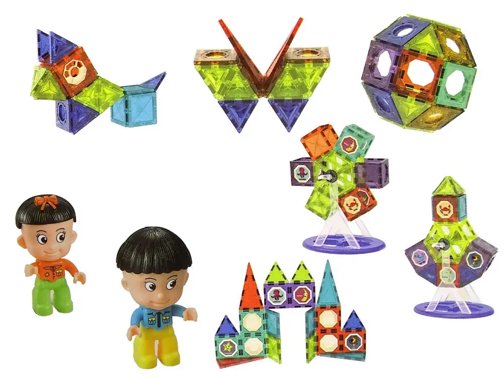Constructor magnetic LeanToys Magic Magnetic Blocks 14644 (Multicolor) - 2