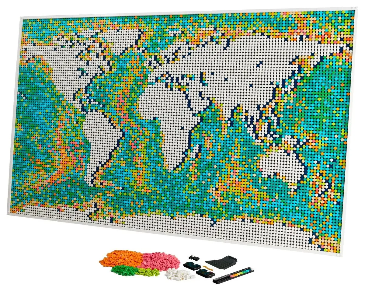 Constructor Lego Art World Map 31203 (Green/Grey) - 2