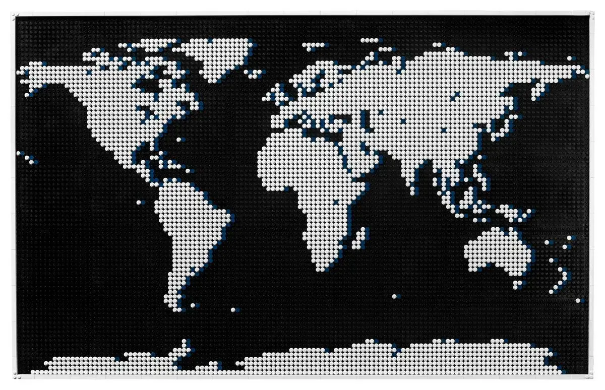 Constructor Lego Art World Map 31203 (Green/Grey) - 3