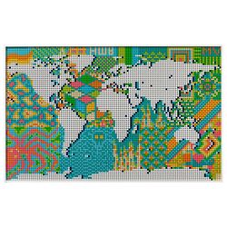 Constructor Lego Art World Map 31203 (Green/Grey)