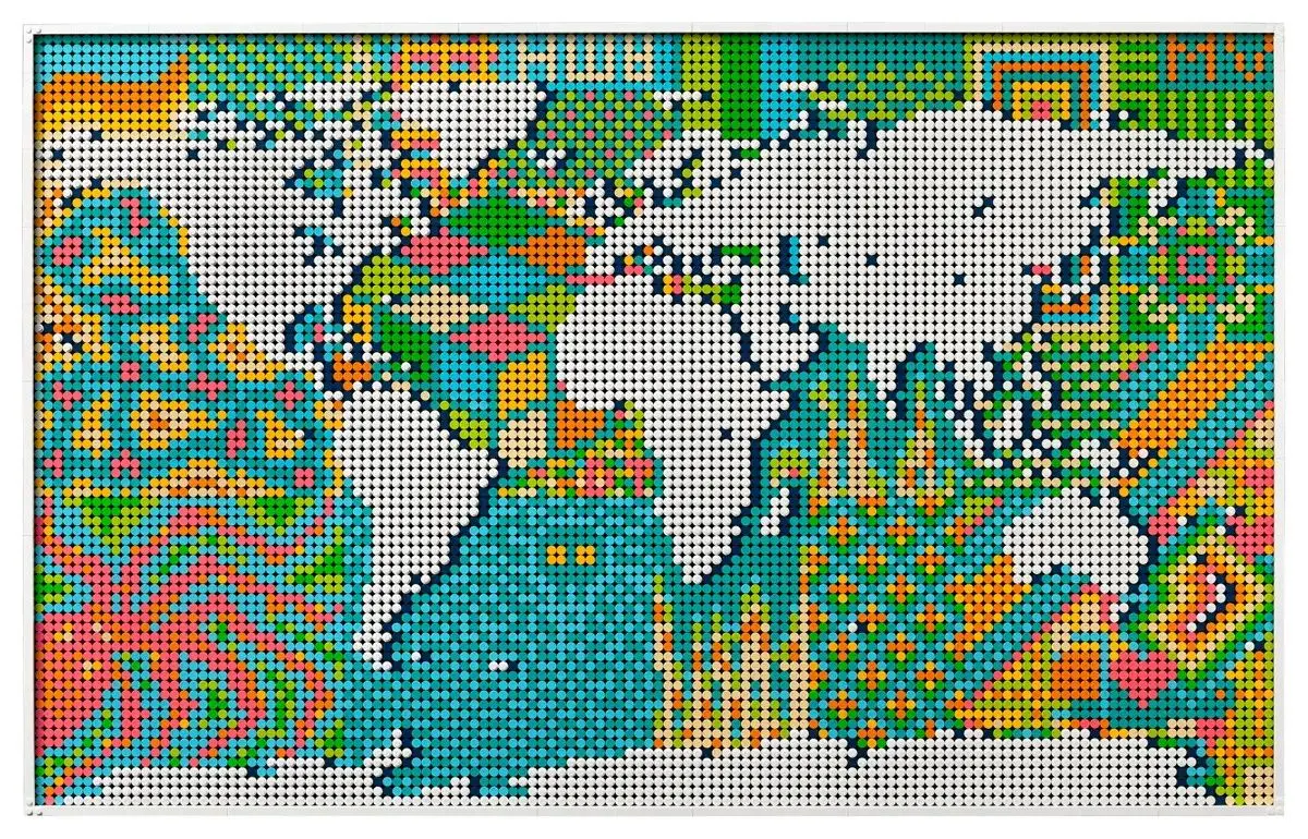 Constructor Lego Art World Map 31203 (Green/Grey)